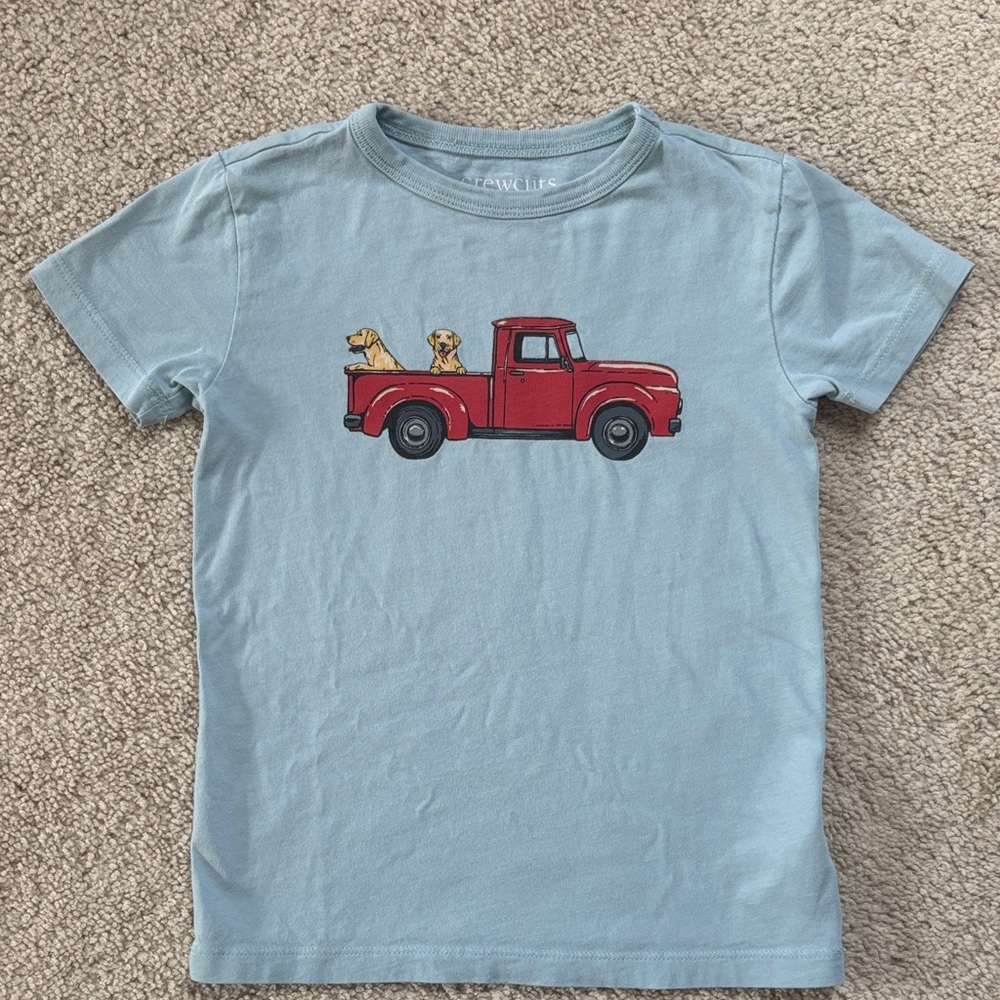 Boys Crewcuts Red Truck Shirt